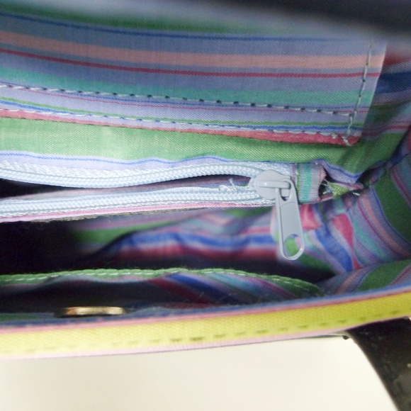 multi-color stripe double handle mini bag - Picture 6 of 7